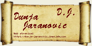 Dunja Jaranović vizit kartica